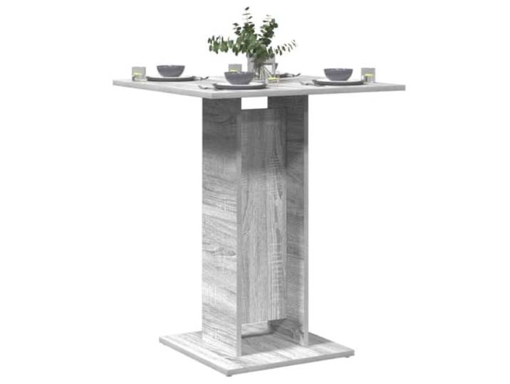 HEFZGDB Bistrotisch Grau Sonoma 60x60x75 cm Holzwerkstoff Stehtisch Esstisch für Hotel Bar Konferenzzentrum mit pflegeleichter Oberfläche