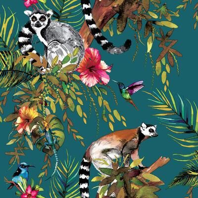Holden Tropical Lemur Non-Pasted Wallpaper – 396 in x 20.8 in