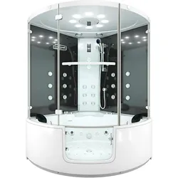 AcquaVapore Dampfdusche Whirlpool Dusche Duschkabine K60-SW-EH 140x140cm OHNE Zusatzoptionen