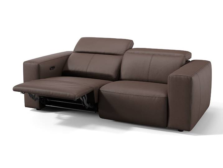 Ledersofa ROMA 2-Sitzer Relaxsofa Echtleder Relaxcouch 2er Sofa mit Relaxfunktion elektrisch