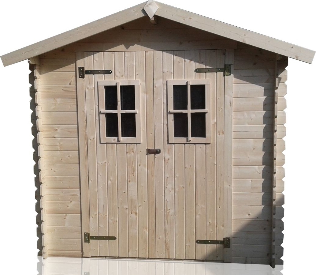 Holz-Gartenhütte 2,78 x 2,26 Meter (inkl. Dach) | Naturbelassen | Satteldach