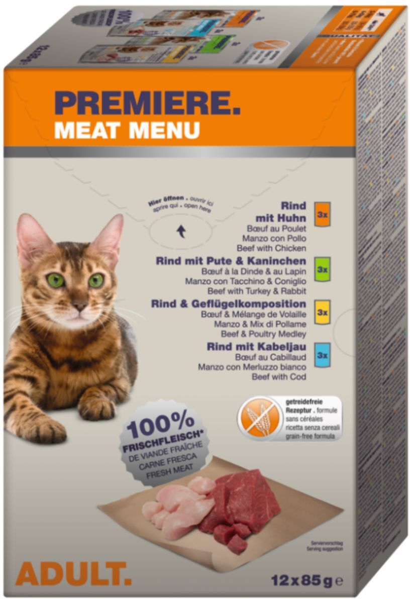 Premiere Meat Menu Cat Busta Multipack 12x85G MIX CARNE