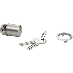Junie, Türschloss + Schliesszylinder, 7638 ASS Schliesseinsatz Zylinder Sperre BN 0105, Messing vernickelt matt