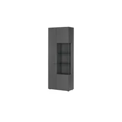 Jette Home Vitrine  Como ¦ grau ¦ Maße (cm): B: 77 H: 206 T: 38.0