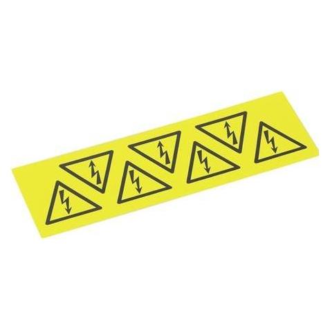Markko MARKO Stempel 25x25 mm gelb mit schwarzer Beschriftung: Blitz im Dreieck140 Stück (10 Blatt à 14 Stü (38872)