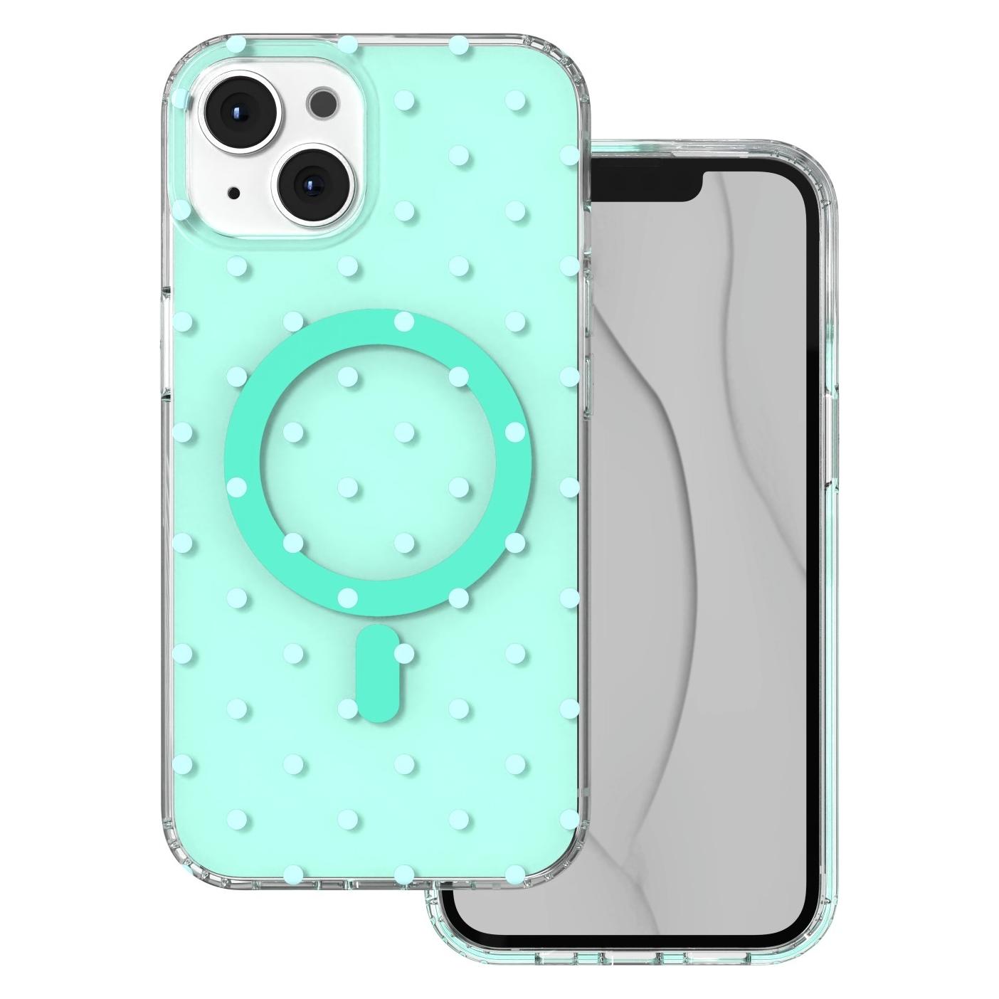 OEM Bubble Dots Mag-Hülle für iPhone 13 / 14 6,1" grün (Apple iPhone 13, Apple iPhone 14) (72335083)