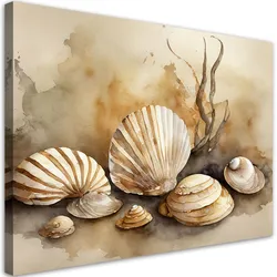 LEINWANDBILD Nautische Muschel Acryl 60x40cm