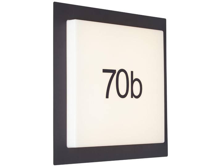 Brilliant Aussenwandleuchte Sten G96503/75, Schwarz, Metall, LED integrated, 30x30x5.8 cm, Lampen & Leuchten, Außenbeleuchtung, Außenwandleuchten