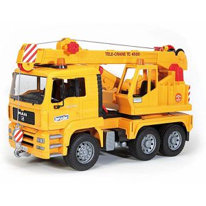 bruder 02754 Baustellenfahrzeug MAN TGA, Kran-LKW, Maßstab 1:16