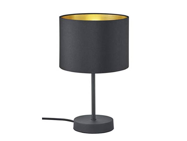 Trio Leuchten 508200179 Lampe de Table\, Métal\, Schwarz Matt/Gold