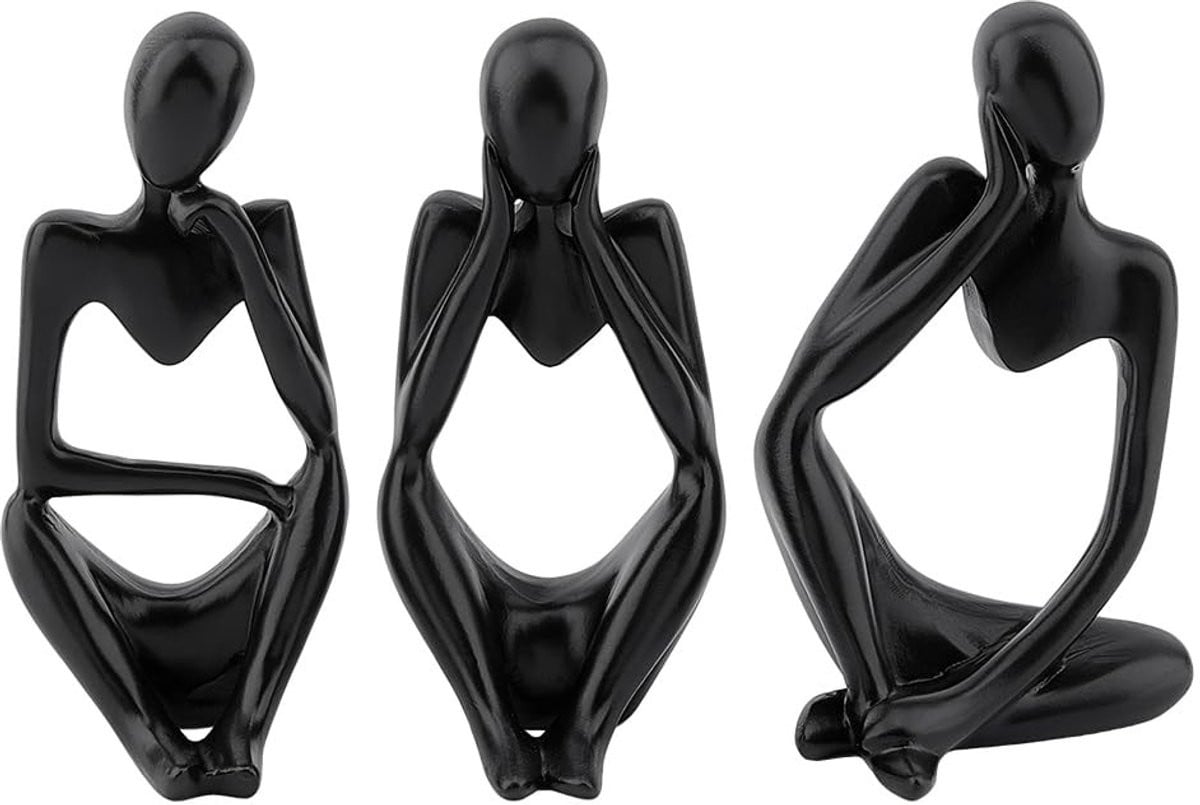 Solidchoice - Set van 3 Abstracte Decoratieve Beelden voor op tafel