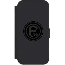 Nivocase Klapphülle für Apple iPhone 17 Handyhülle aus Kunst Leder NIVOflip schwarz F95 Fortuna Düsseldorf (Apple iPhone 17), Smartphone Hülle, Schwarz