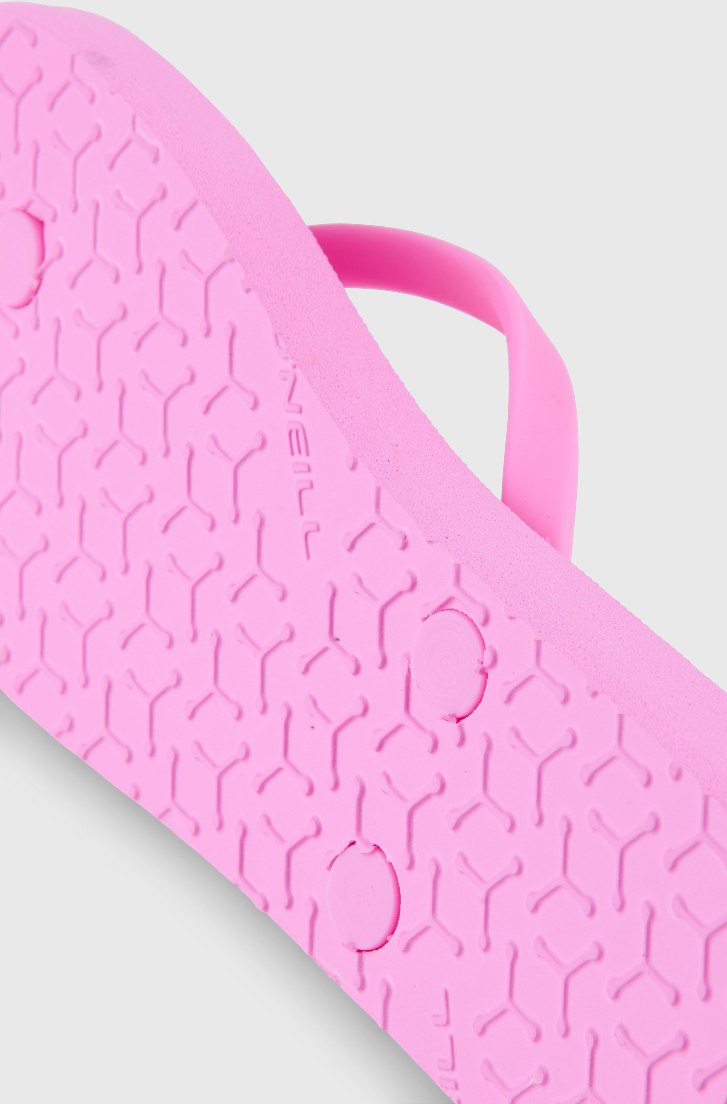 Zehentrenner O'NEILL "PROFILE LOGO SANDALS", Mädchen, Gr. 35, pink (electric fuschia), Synthetik, Schuhe Zehentrenner, ohne Verschluss, mit Gummi-Laufsohle, sportlicher Stil