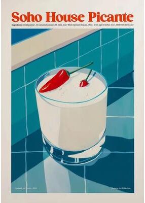 Inspire Select Aperol Spritz Cocktail Canvas Wall Art Italian Pizza, Wine & Negroni Kitchen Poster ct856 19.7 X 27.6 In unframed