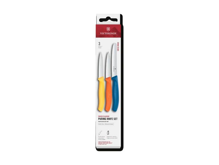 Victorinox Set de couteaux d office Victorinox Swiss Classic 3 pièces Jaune-orange-bleu'