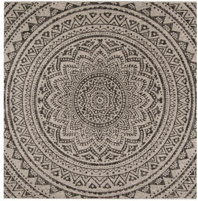 SAFAVIEH Courtyard Fran Mandala Indoor/ Outdoor Waterproof Patio Backyard Rug