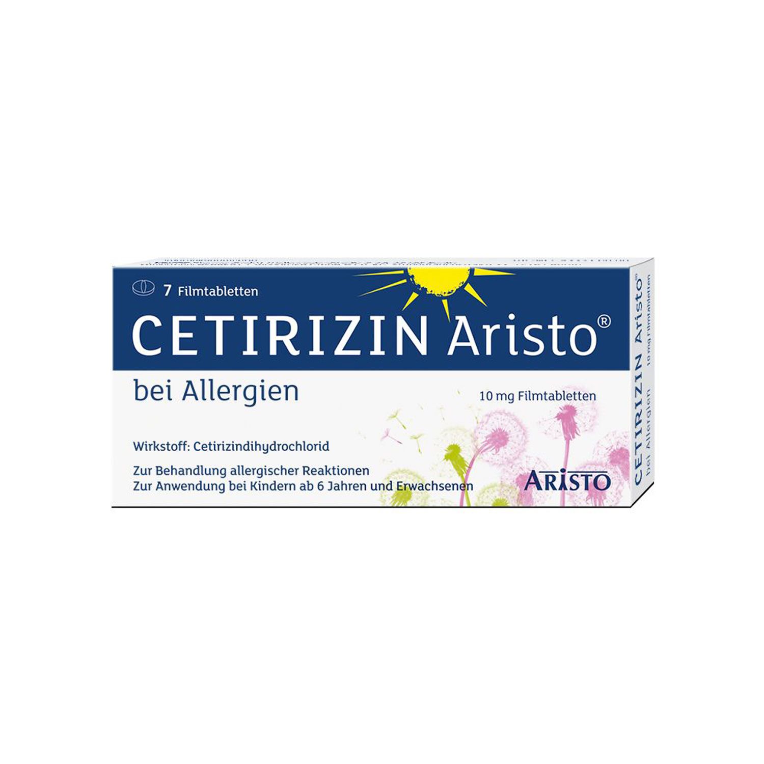 Cetirizin Aristo bei Allergien 10 mg Filmtabletten 7 St
