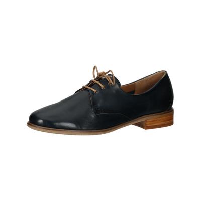 Schnürschuh EVERYBODY "Everybody Halbschuhe Leder", Damen, Gr. 39, Leder, blau (dunkelblau), Schuhe Schnürschuh
