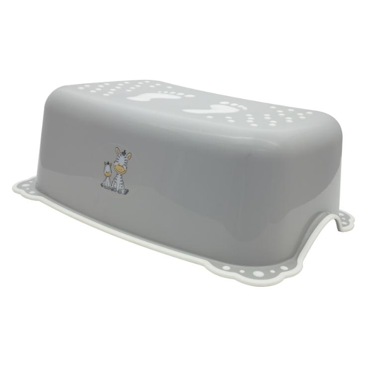 Maltex step up stool with antislip rubber Grey/White Zebra 6913 (5903067009618)