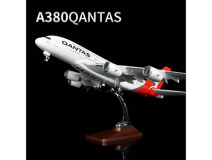 Avion de Collection en résine plastique moulé sous pression, modèle d'avion A380 QANTAS, échelle 1/160 50.5CM