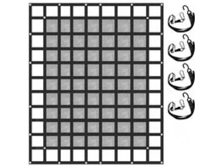 VEVOR Ladungsnetz mit Maschenware, 2,44 m x 2,04 m Ladungsnetz für die Ladefläche von Pickups, robuste Ladungsnetze mit Klemmschnallen, S-Haken und Kreuzgurten, Ladungsnetz für die Ladefläche von Anhängern, SUVs und Jeeps (243,84 cm x 203,24 cm)