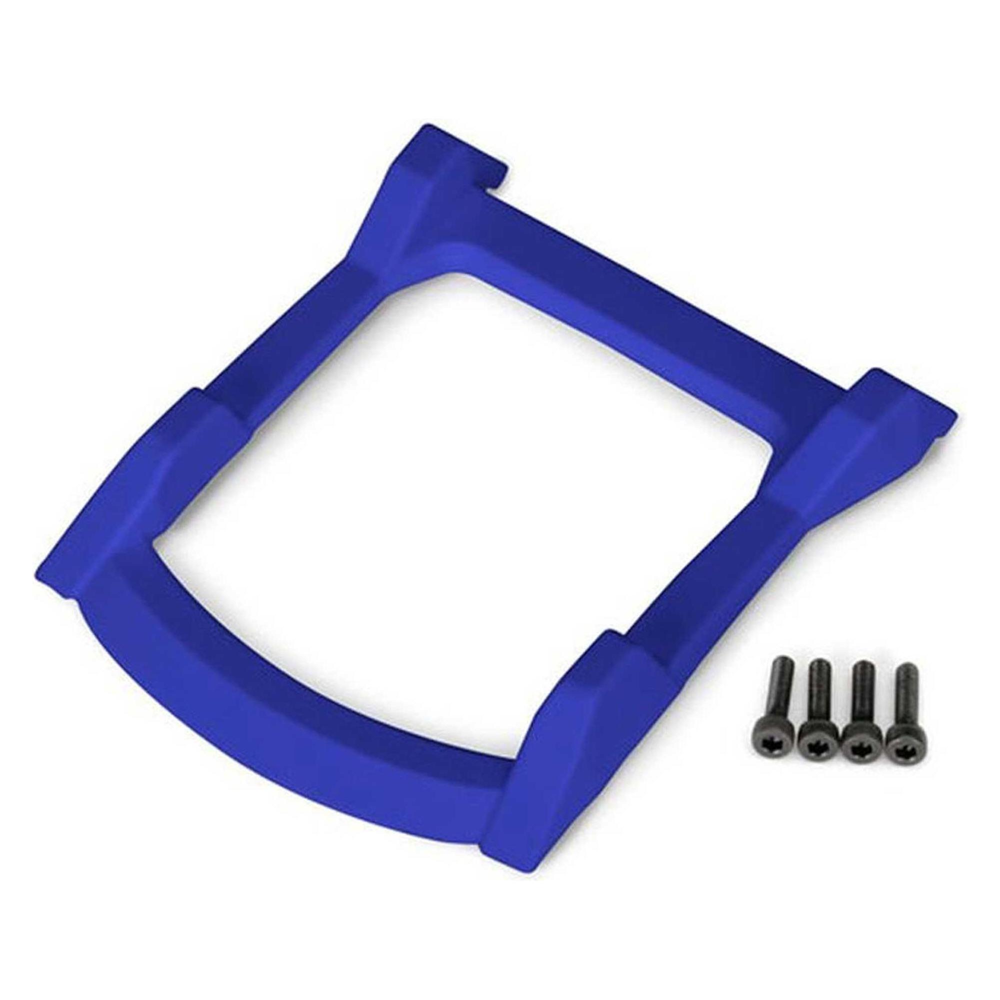 Traxxas dach-skid-platte blau + schrauben für rustler 4x4 (TRX6728X)