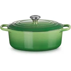 Le Creuset Ovaler Bräter Signature 29cm - grün