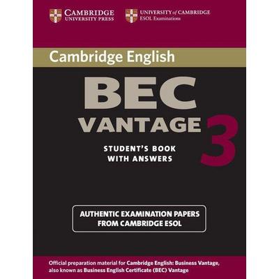 Cambridge BEC Vantage 3 with Answers, Taschenbuch von Cambridge ESOL, Cambridge University Press, 978-0-521-67199-6