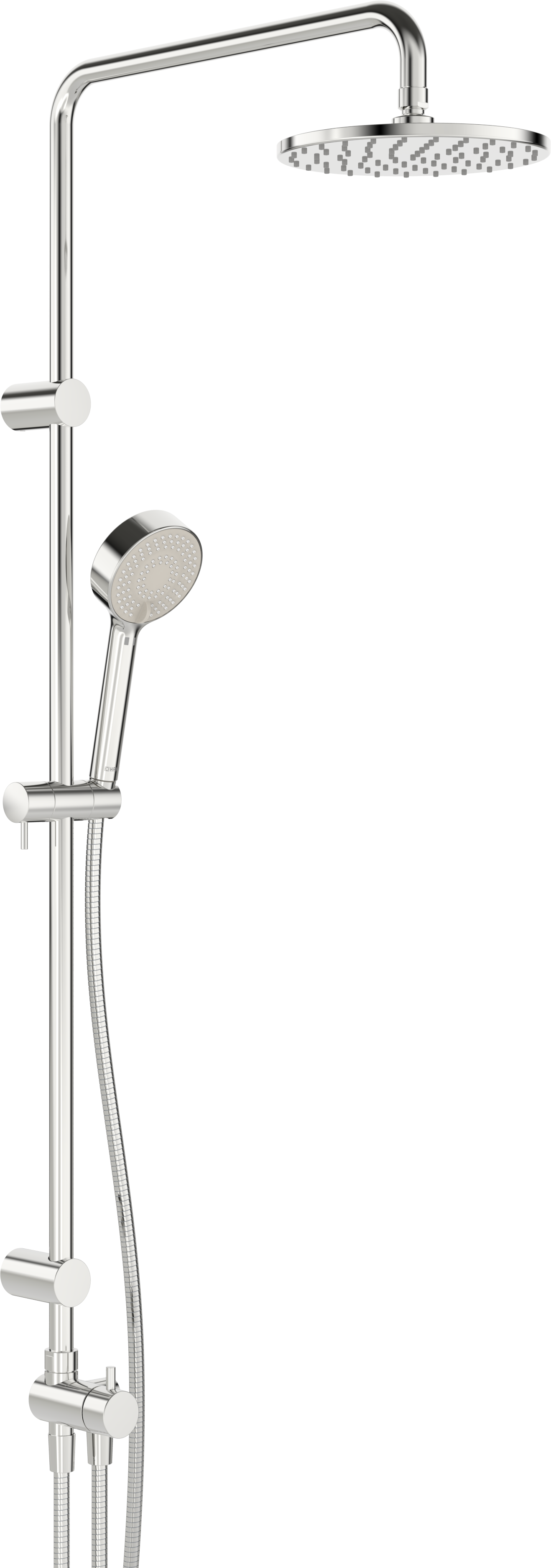 Hansaviva douche Hansa match0 chromé 180 200 match2, raccordement à Robinets