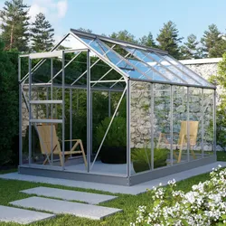 Vitavia Aktionsangebot (inkl. 100 Euro Zubehör): Gewächshaus "Planet 6200" inkl. Fundament,aluminium,6,2 m2