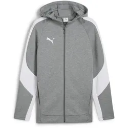 PUMA teamEvostripe Kapuzenjacke Herren 33 - medium gray heather/puma silver/puma white L