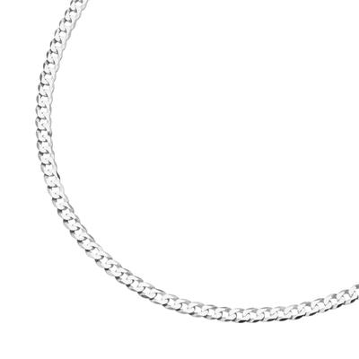 Panzerkette SMART JEWEL "Panzerkette diamantiert, massiv, Silber 925" Gr. 50, silber, Halsketten, Damen, 50cm, Silber 925 (Sterlingsilber), Panzerkette