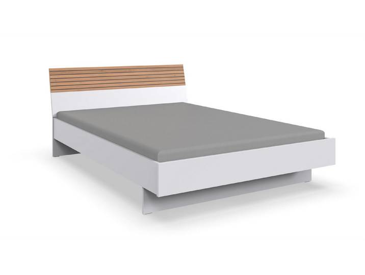freiraum Bett Rügen, in WEISS + AKUSTIKLAMELLEN ARTISAN NB - 146x85x210cm (BxHxT)