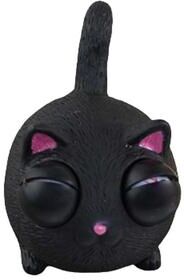 JoyToys Funny Pop Eye Cat Stress Relief Toy Cute Squeeze Toy Fidget For Kids & Adults black