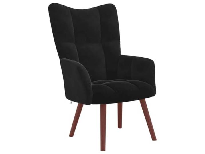 vidaXL Relaxstoel fluweel zwart