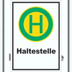 HB-Druck Aufkleber Haltestelle A4 (210x297mm)