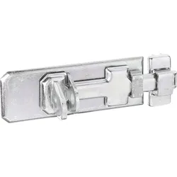 Alberts® Sicherheits-Schlossriegel, mit flachem Griff und Schlaufe, galvanisch verzinkt dickschichtpassiviert ,Platte LxB140x55mm 123086