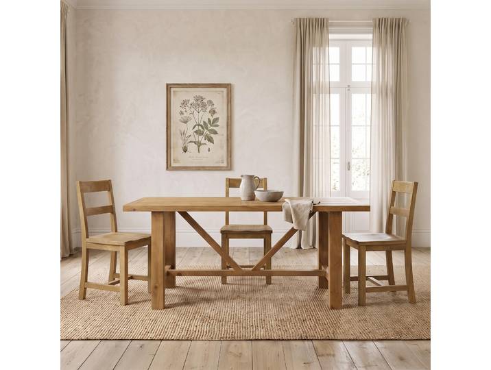 Table à manger en bois massif naturel de pin 180 cm - Richwood