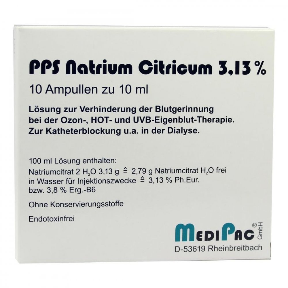 MediPac GmbH Natriumcitrat 3,13% Ampullen 03195010