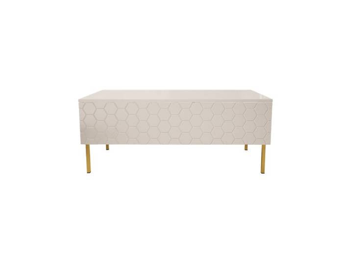 Table basse effet bois Blanc