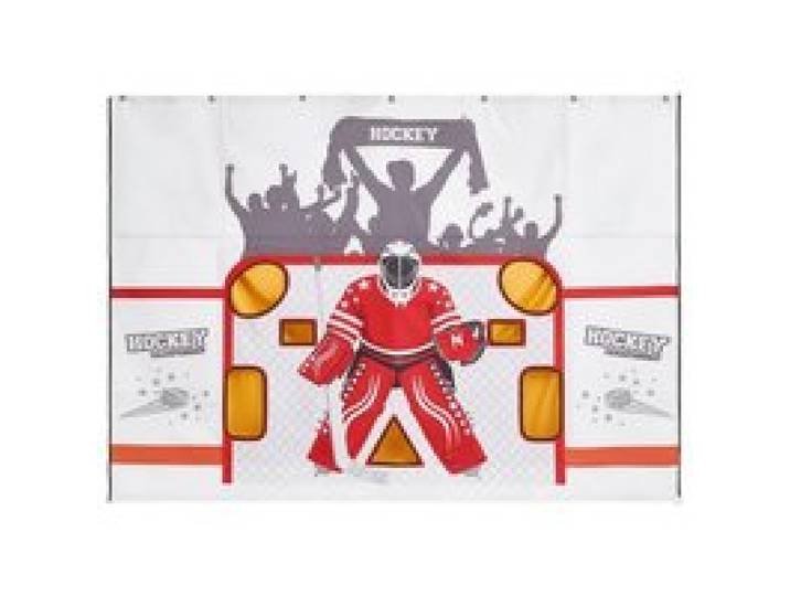VEVOR Bâche de Tir de Hockey à 7 Trous Cible de Tir pour Gardien de But, Équipement d'Entraînement pour Streethockey Cour Aire de Jeux, Tuteur de Hockey Portable, Résistance Renforcée aux Déchirures