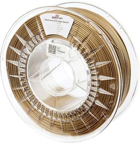 Spectrum Filaments 81065 PLA High Speed Filament PLA Highspeed Filament, hohe Steifigkeit, hohe Zugfestigkeit 1.75mm 1000g Gold