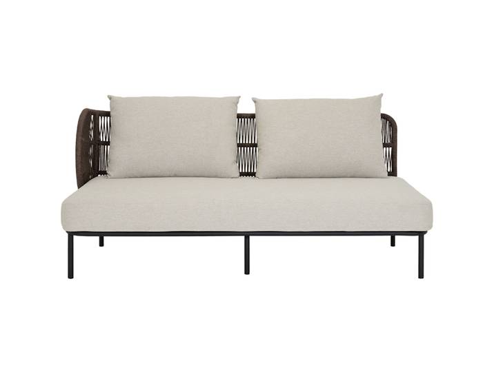Loungeelement Luno grau/schwarz Aluminium 2 B 170 T 90 cm
