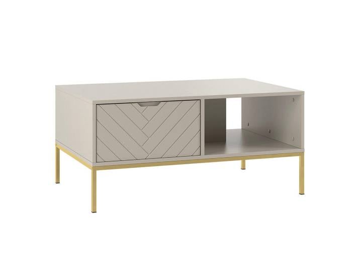 Petits-meubles Couchtisch Daria Kaschmir, Holzwerkstoff, 104x69x68 cm, Wohnzimmer, Wohnzimmertische, Couchtische