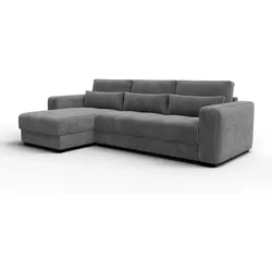 ECKSOFA OLI 4-Sitzer links, dunkelgrau