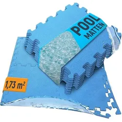 NEOLYMP Pool Unterlage zuschneidbare,  rutschfest und langlebig, Größe 32 x 32 x 1 cm in Blau 1817