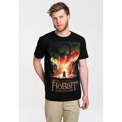 T-Shirt LOGOSHIRT "Der Hobbit: Die Schlacht der Fünf Heere", Herren, Gr. XS, schwarz, 100% Baumwolle, bedruckt, normal, Rundhals, Shirts T-Shirt, mit tollem Film-Motiv