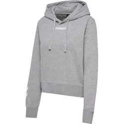 HUMMEL hmlELEMENTAL SHORT HOODIE WOMAN grey melange XL