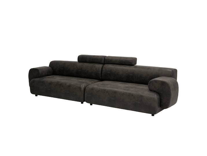 Bigsofa Imbert Grau Microfaser Goda 354 x 74 x 106cm Modern