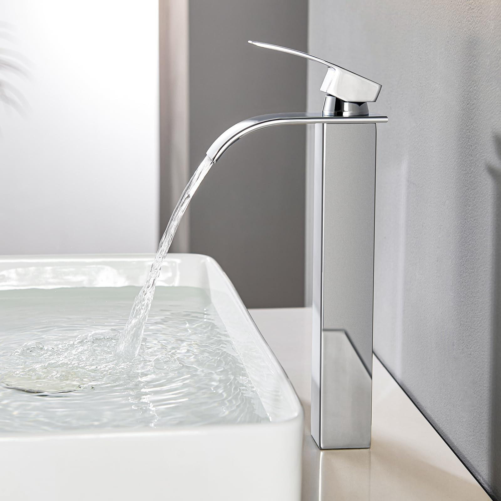 Hoogwaardige Waterfall Badkamerkraan met Chroomafwerking